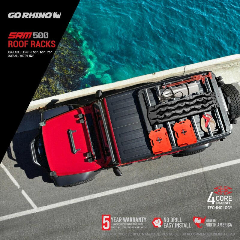 Go Rhino SRM 500 Roof Rack - 75in Roof Baskets Go Rhino