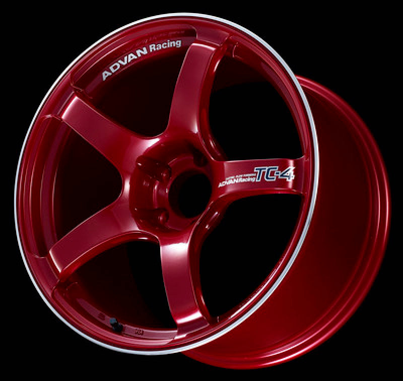Advan TC4 15x5.5 +45 4x100 Racing Candy Red and Ring Wheel Wheels - Cast Advan