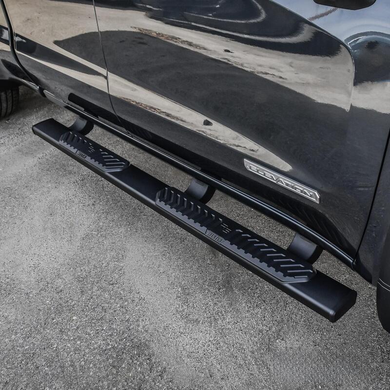 Westin 19-22 Chevrolet Silverado 1500 DC R5 Nerf Step Bars - Blk Nerf Bars Westin