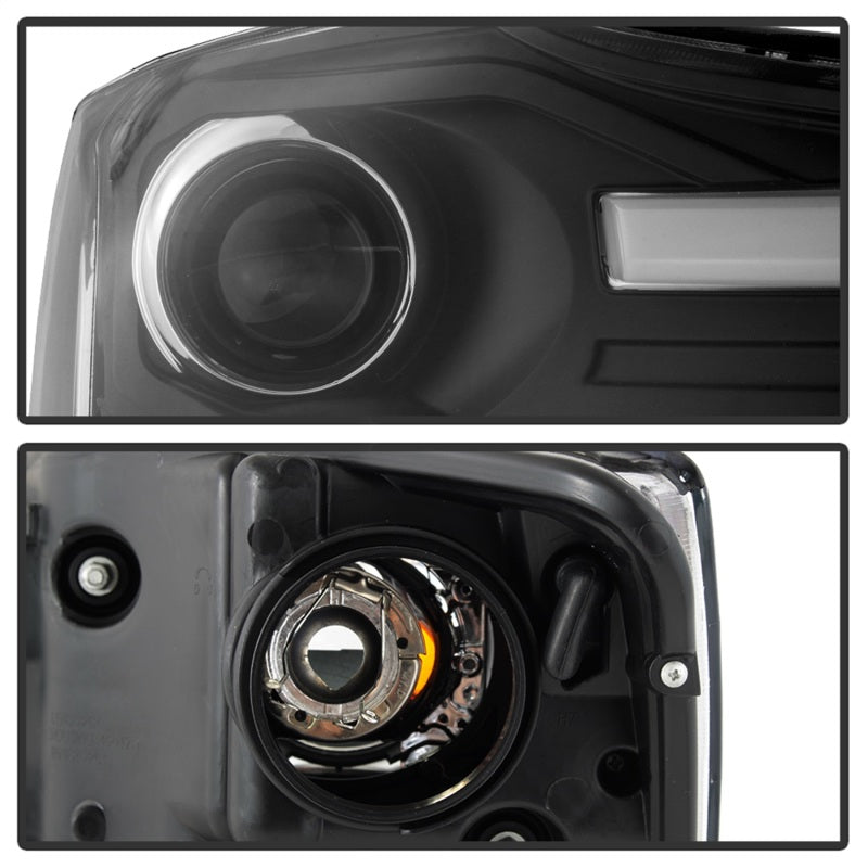 Spyder 04-15 Nissan Titan / 04-07 Nissan Armada V2 Projector Headlights - Black PRO-YD-NTI04-DRL-BK Headlights SPYDER