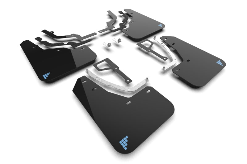 Rally Armor 2025 Hyundai Ioniq 5 N Black UR Mud Flap Light Blue Battery Logo Mud Flaps Rally Armor