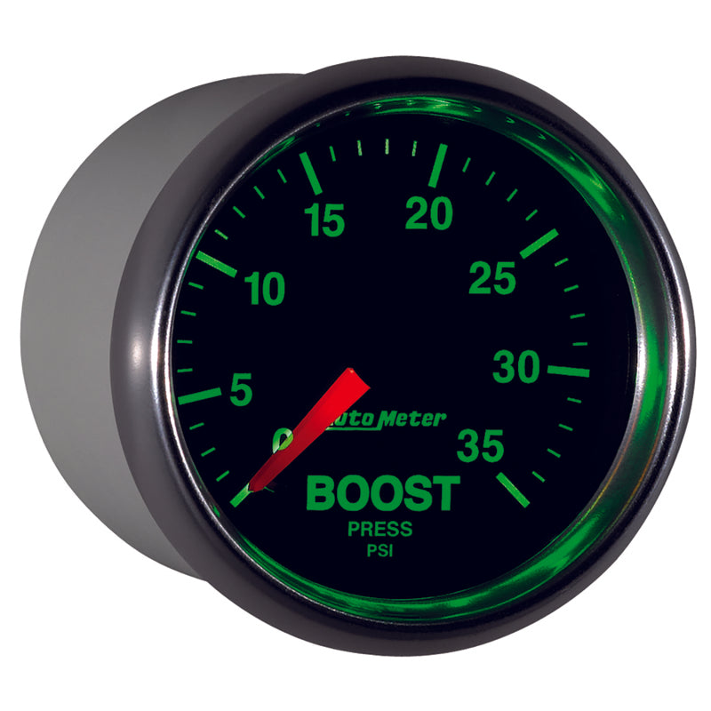 AutoMeter GS 2 1/16 inch 35PSI Mechanical Boost Gauge Gauges AutoMeter