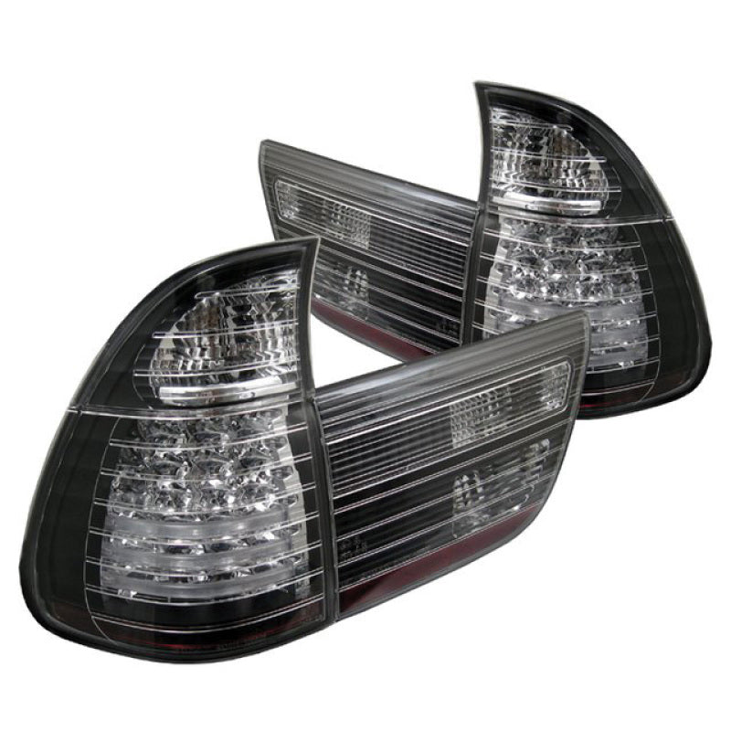 Spyder BMW E53 X5 00-06 4PCS LED Tail Lights Black ALT-YD-BE5300-LED-BK Tail Lights SPYDER