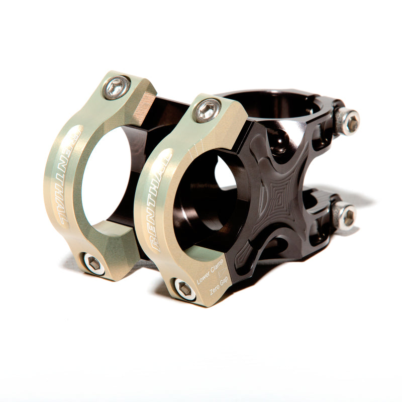 Renthal Apex Stem 50 mm. - Aluminum Gold/Black Triple Clamp / Trees Renthal