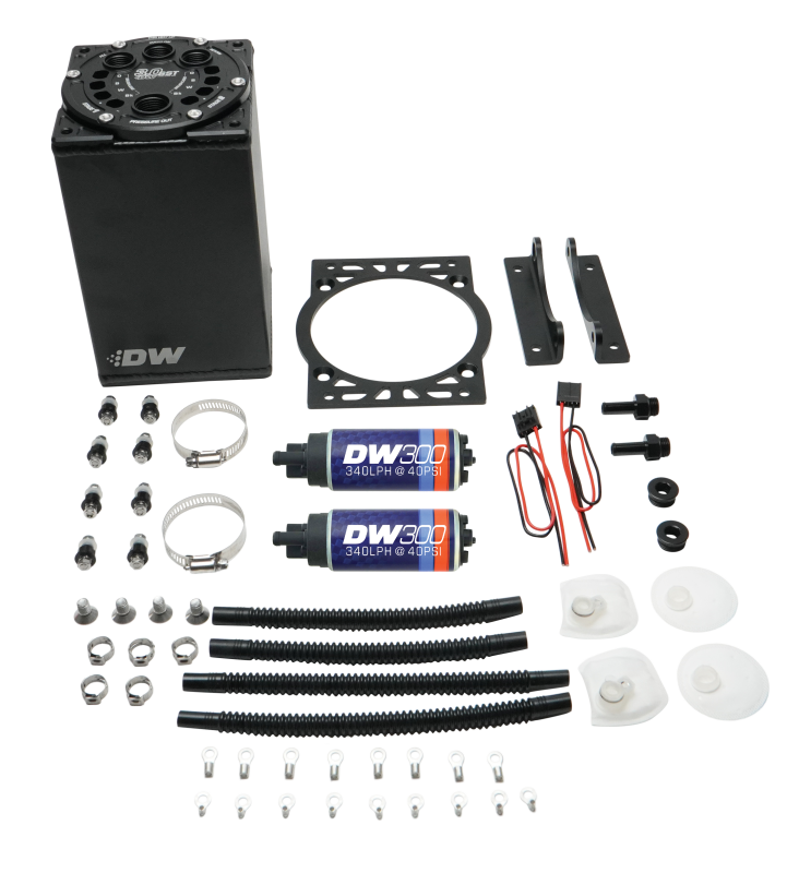 DeatschWerks 3.0L Staged Surge Tank w/ DW300 Fuel Pumps Surge Tanks DeatschWerks