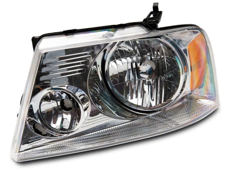 Raxiom 04-08 Ford F-150 Axial Series OEM Style Replacement Headlights- Chrome Housing (Clear Lens) Headlights Raxiom