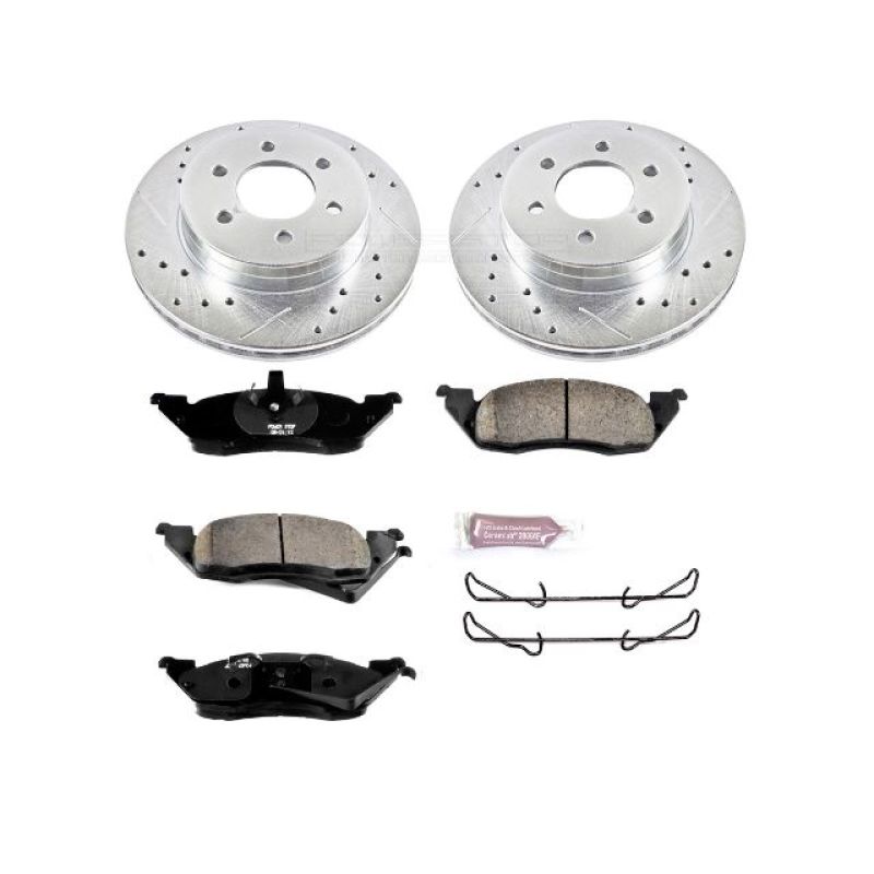 Power Stop 97-98 Dodge Dakota Front Z23 Evolution Sport Brake Kit Brake Kits - Performance D&S PowerStop