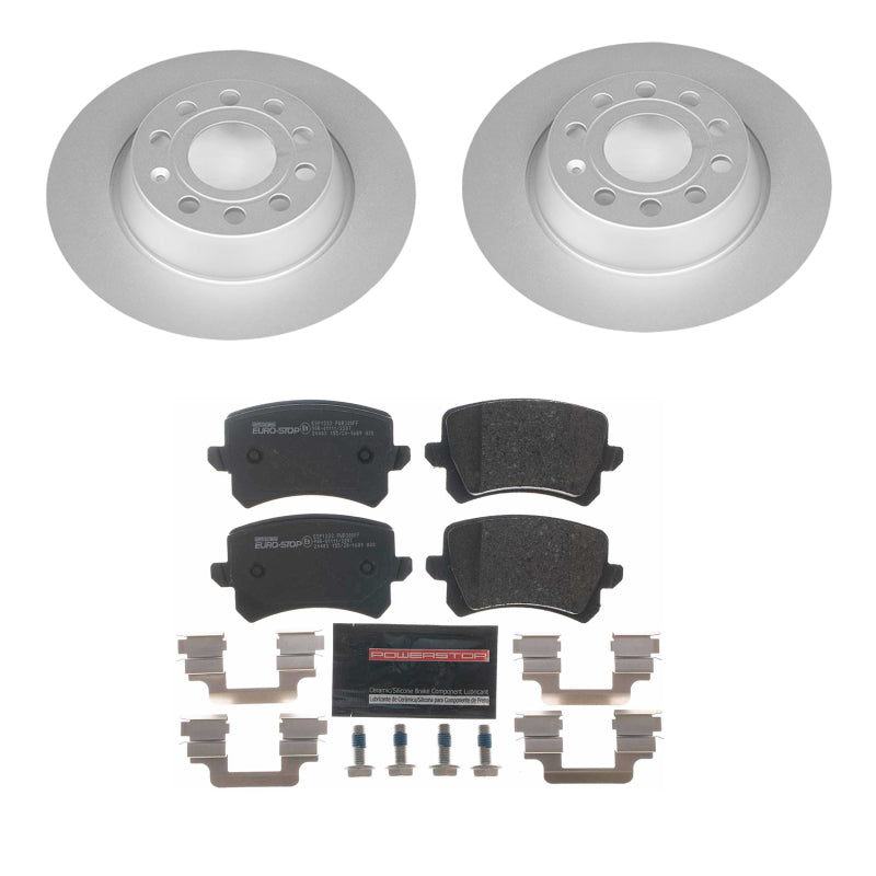 Power Stop 2015 Audi Q3 Rear Euro-Stop Brake Kit Brake Kits - OE PowerStop