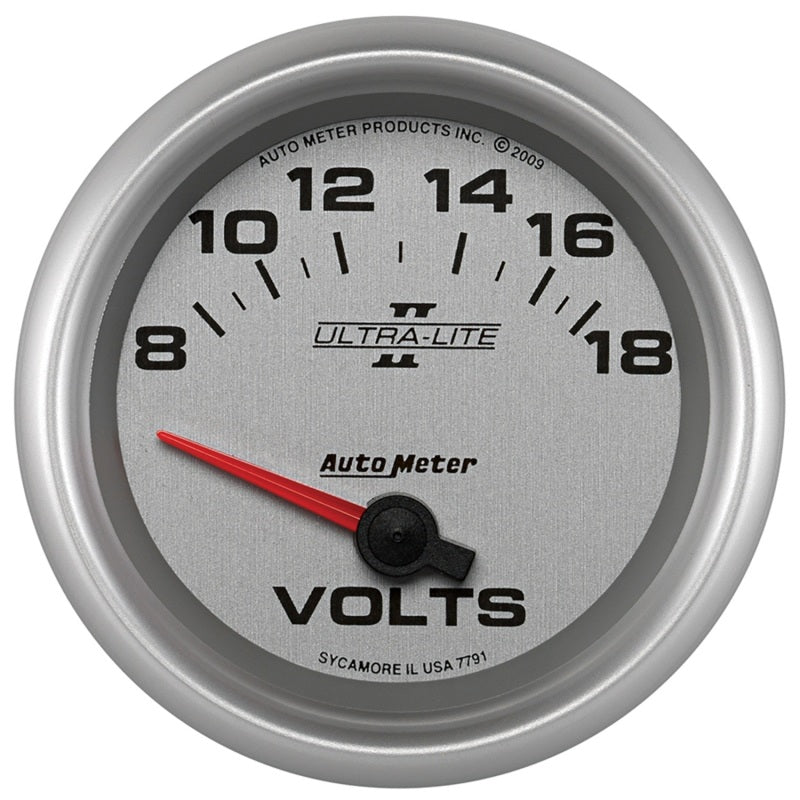 Autometer Ultra-Lite II 2-5/8in 18V Electric Voltmeter Gauge Gauges AutoMeter