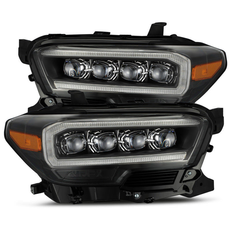 AlphaRex 16-20 Toyota Tacoma NOVA LED Projector Headlights Plank Style Black w/Activation Light Headlights AlphaRex
