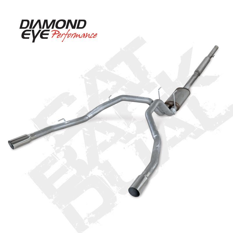 Diamond Eye KIT 3in Catback DUAL SS: DODGE 1500 2009-12 HEMI Catback Diamond Eye Performance