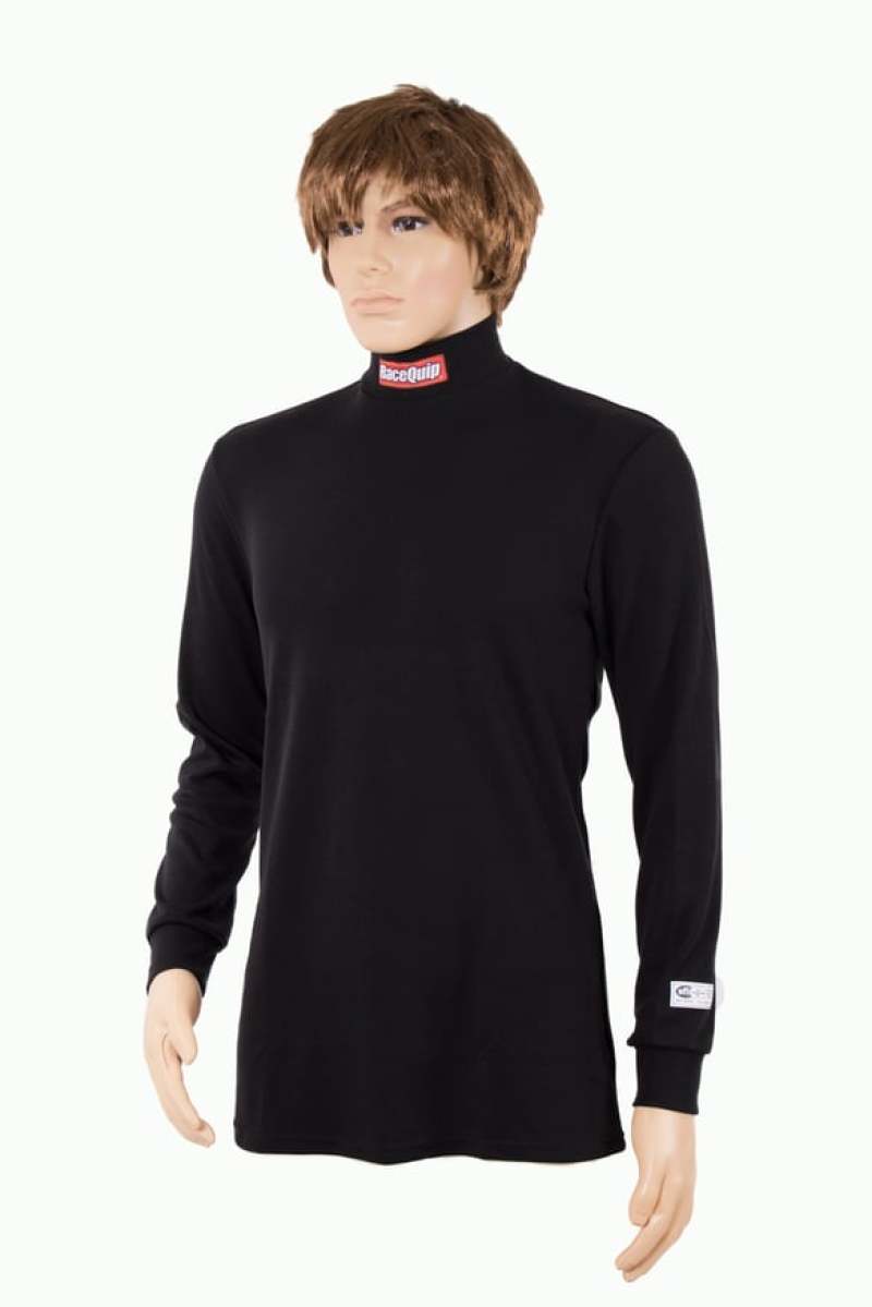 RaceQuip SFI 3.3 Fire Retardant Underwear Top Youth X-Large Black Fire Safety Racequip