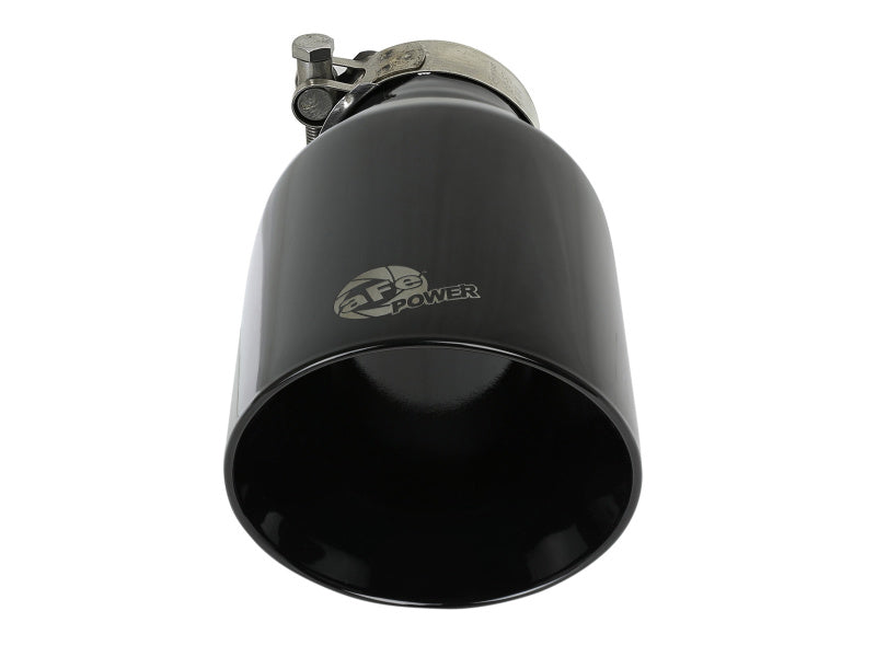 aFe MACH Force-Xp 409 SS Clamp-On Exhaust Tip 2.5in. Inlet / 4.5in. Outlet / 9in. L - Black Tips aFe