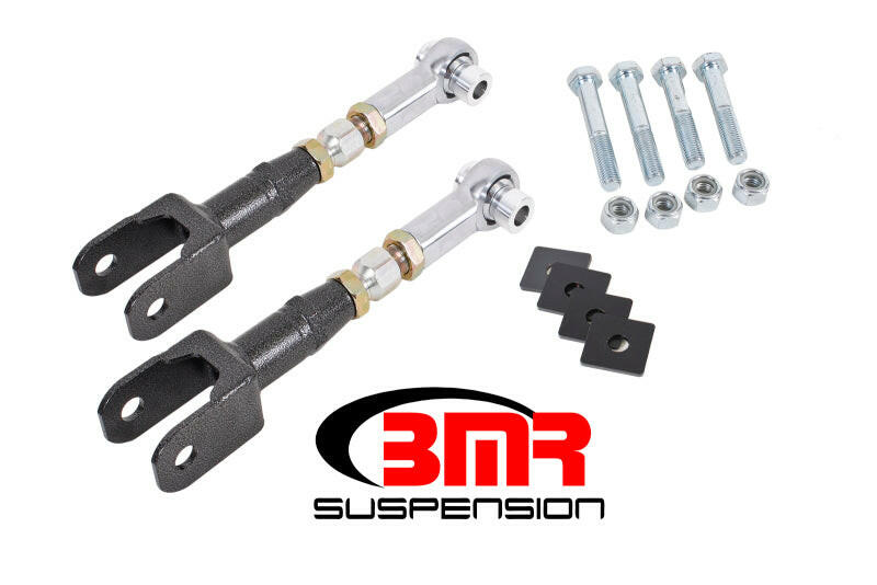 BMR 15-17 S550 Mustang Rear On-Car Adj. Rod Ends Toe Rods - Black Hammertone Suspension Arms & Components BMR Suspension