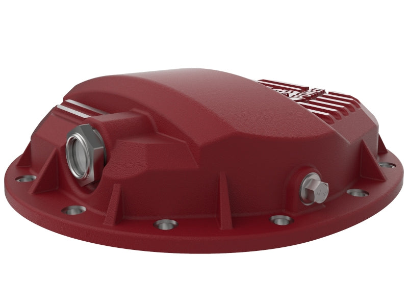 aFe Pro Series GMCH 9.5 Rear Diff Cover Red w/ Machined Fins 19-20 GM Silverado/Sierra 1500 Diff Covers aFe