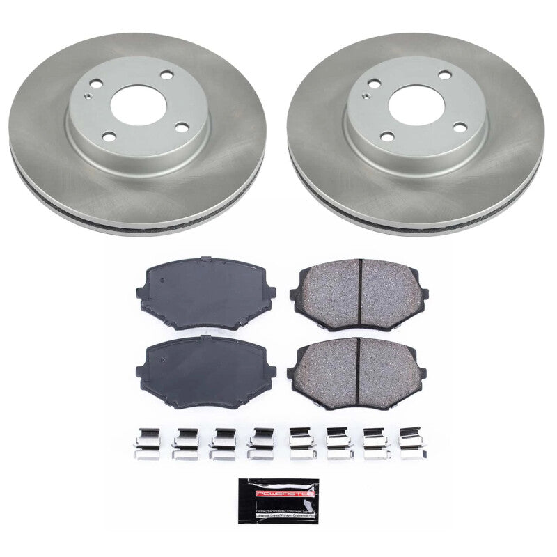 Power Stop 99-05 Mazda Miata Front Semi-Coated Rotor Kit Brake Kits - Performance Blank PowerStop