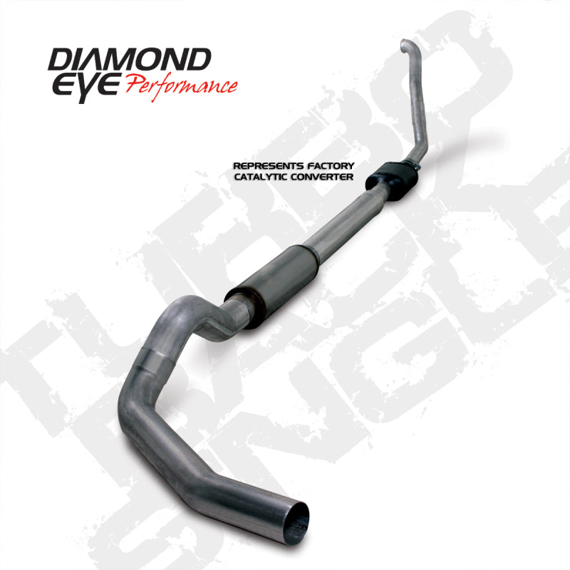 Diamond Eye KIT 5in TB SGL SS: 94-97 FORD 7.3L F250/F350 PWRSTROKE NFS W/ CARB EQUIV STDS Turbo Back Diamond Eye Performance