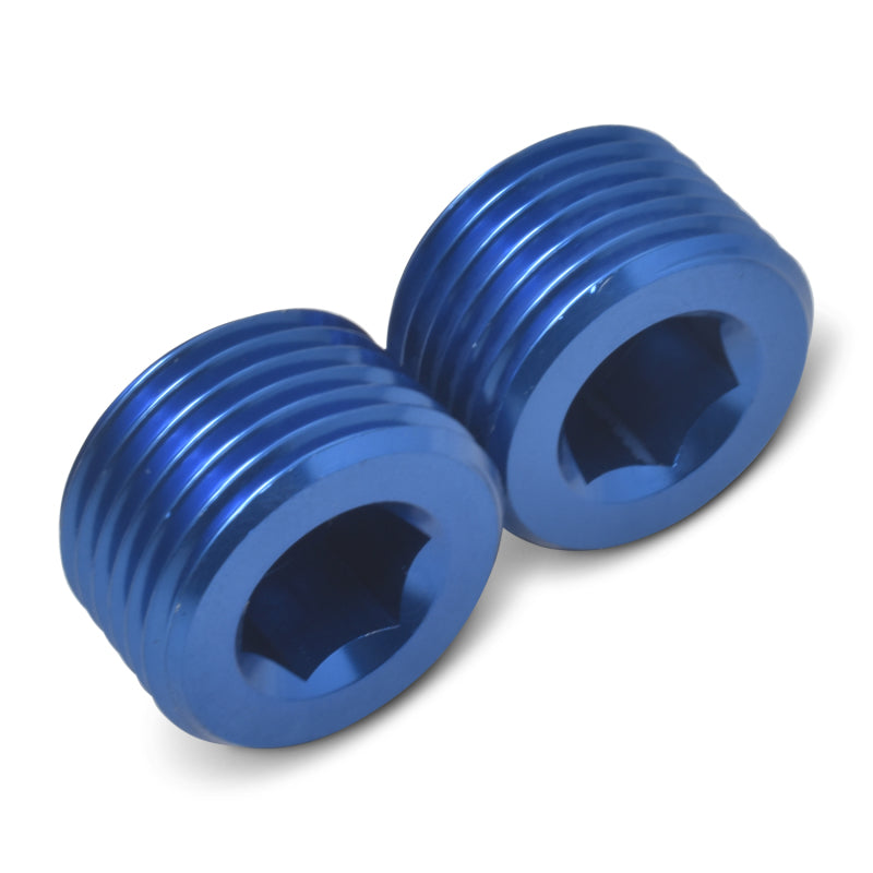 Russell Performance 1/8in Allen Socket Pipe Plug (Blue) Fittings Russell