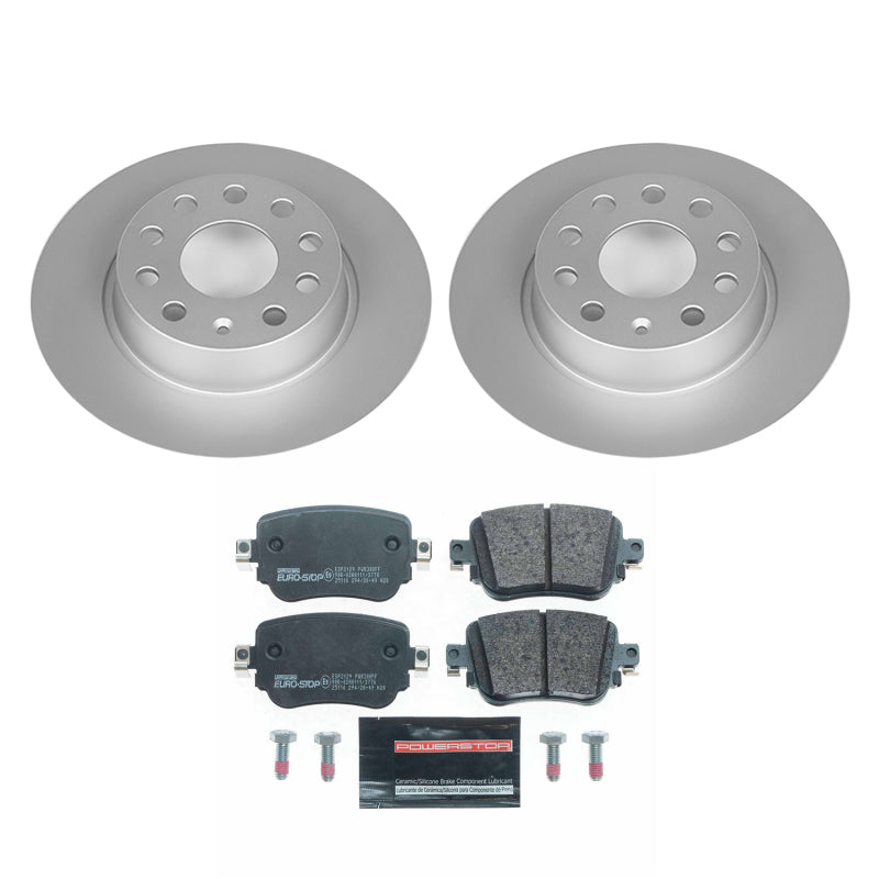 Power Stop 15-18 Volkswagen GTI Rear Euro-Stop Brake Kit Brake Kits - OE PowerStop
