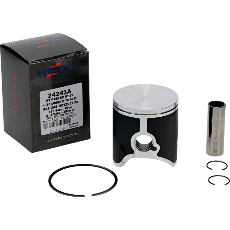 Vertex Piston 01-16 KTM 125 EXC 125cc Cast Race Piston Kit Piston Sets - Powersports Vertex Pistons