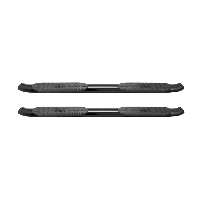 Westin 2007-2017 Jeep Wrangler 2dr PRO TRAXX 4 Oval Nerf Step Bars - Black Wrinkle Nerf Bars Westin