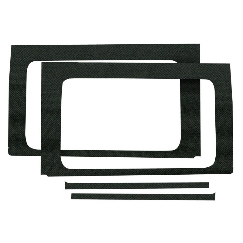 DEI 18-23 Jeep Wrangler JL 4-Door Boom Mat Rear Side Window Trim - 4 Piece - Black Hard Top Accessories DEI