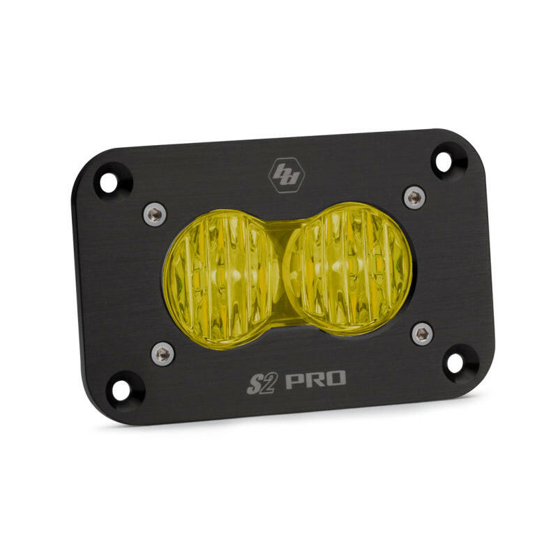 Baja Designs S2 Pro Wide Cornering Pattern Flush Mount LED Light - Amber Light Bars & Cubes Baja Designs