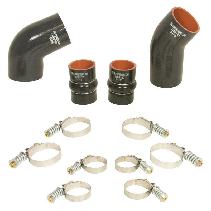 BD Diesel Intercooler Hose & Clamp Kit - 2004.5-2005 Chevy LLY Duramax Intercooler Pipe Kits BD Diesel