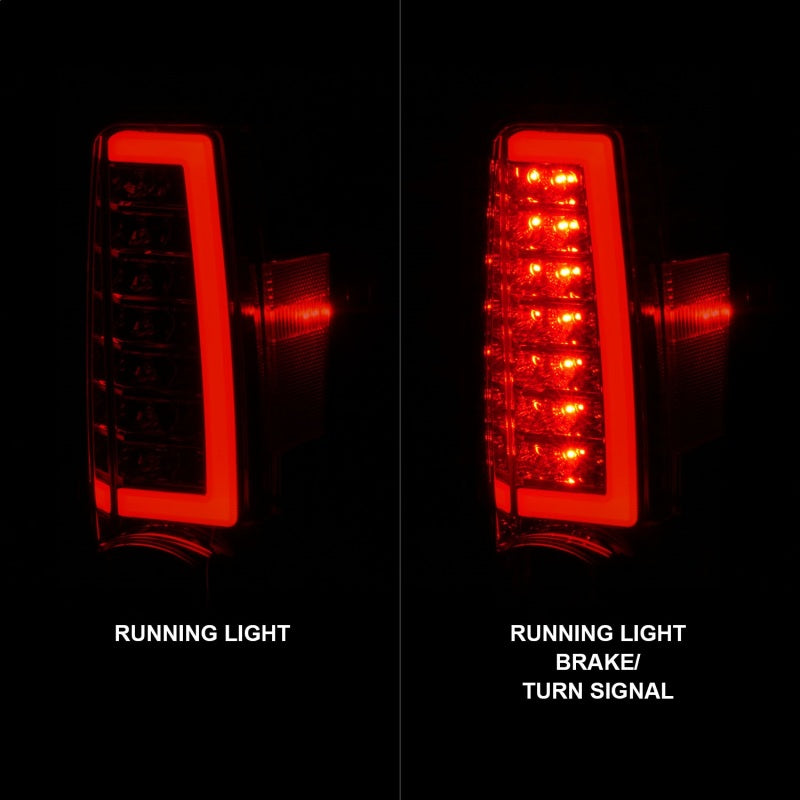 ANZO 2004-2012 Chevrolet Colorado/ GMC Canyon LED Tail Lights w/ Light Bar Chrome Housing Red/Clear Tail Lights ANZO