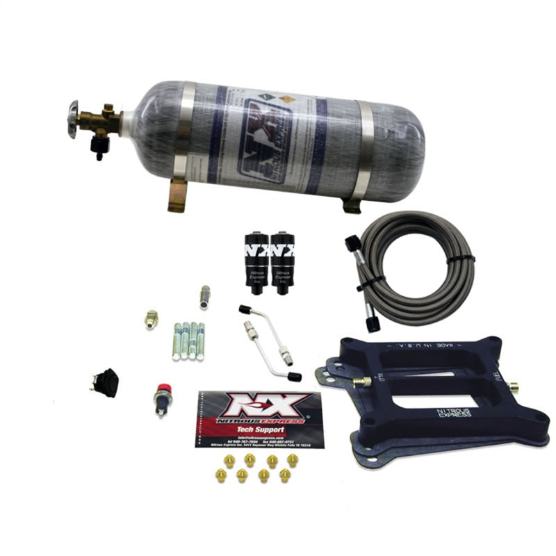 Nitrous Express 4150 Hitman 4-BBL Nitrous Kit (100-200HP) w/Composite Bottle Nitrous Systems Nitrous Express