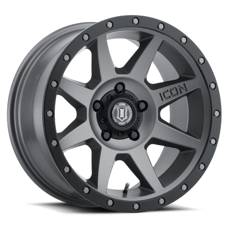 ICON Rebound 17x8.5 5x4.5 0mm Offset 4.75in BS 71.5mm Bore Titanium Wheel Wheels - Cast ICON