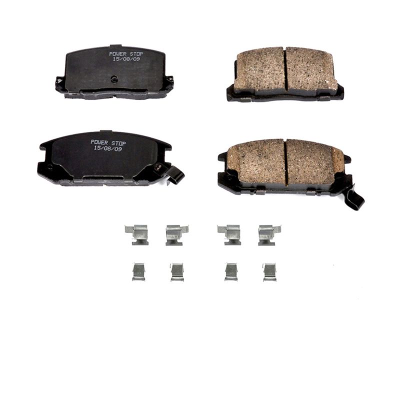 Power Stop 85-89 Toyota MR2 Rear Z17 Evolution Ceramic Brake Pads w/Hardware Brake Pads - OE PowerStop