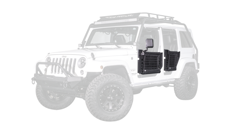 Body Armor 4x4 07-18 Jeep Wrangler Gen 3 Trail Doors Front Pair Doors Body Armor 4x4