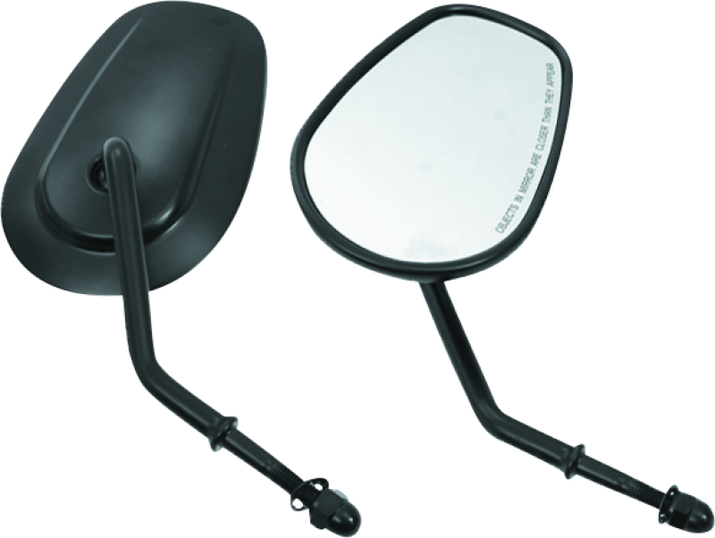 Bikers Choice Black Tapered Short Stem Mirrors Pr Side Mirrors Bikers Choice