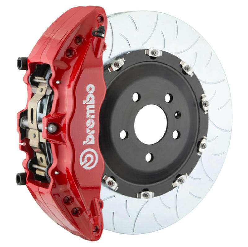 Brembo 15-16 Genesis Sedan 3.8/5.0 (Excl AWD) Fr GT BBK 6Pist Cast 380x34 2pc Rtr Slot Type3-Red Brake Kits - Performance Slot Brembo