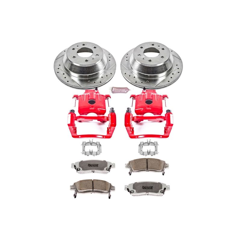 Power Stop 04-07 Buick Rainier Rear Z26 Street Warrior Brake Kit w/Calipers Brake Kits - Performance D&S PowerStop