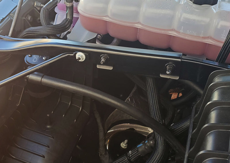 J&amp;L 2021-2024 Ram TRX 6.2L Supercharged Passenger Side Oil Separator 3.0 - Black Anodized Oil Separators J&L