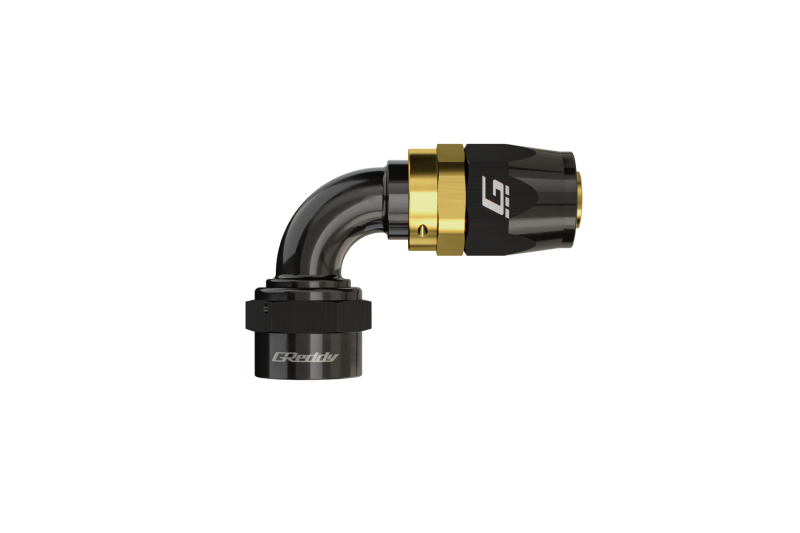 GReddy AN08 STRAIGHT HOSE END SWIVEL BLACK/GOLD ANODIZED Oil Line Kits GReddy