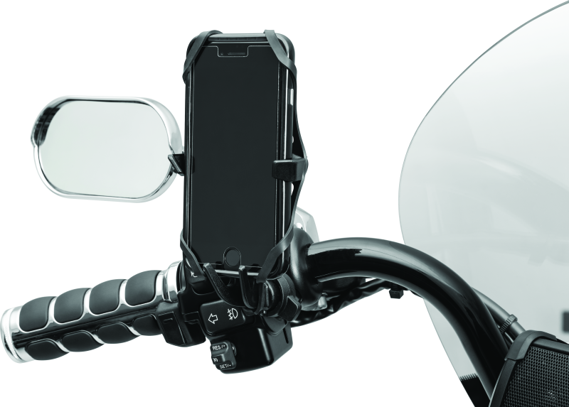 Kuryakyn Free-Flex Device Holder Perch Screw Mount Black Phone Holders Kuryakyn