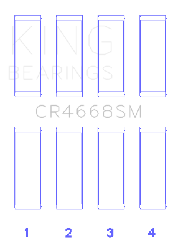 King Engine Bearings Hyundai G4Ke/G4Kc (Size +0.50mm) Connecting Rod Bearing Set Connecting Rods King Engine Bearings