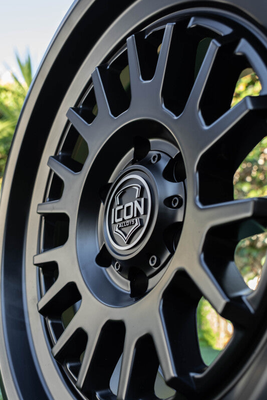 ICON Anza 17x8.5 6x5.5 25mm Offset 5.75in BS 95.1mm Hub Bore Satin Black Wheel Wheels - Cast ICON
