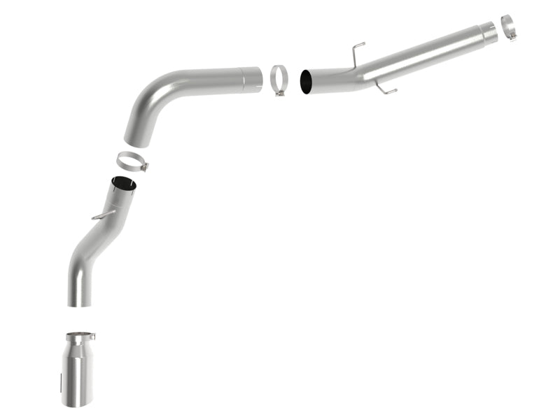 aFe ATLAS 5in Alum Steel DPF-Back Exhaust System w/Polished Tip 19-20 Ram Diesel Trucks L6-6.7L (td) DPF Back aFe
