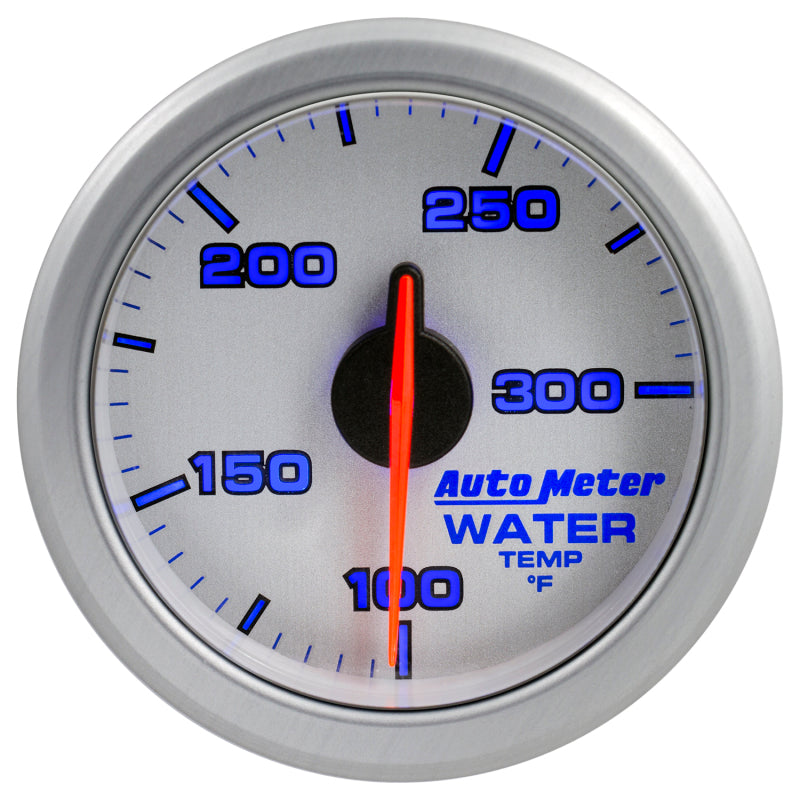 Autometer Airdrive 2-1/6in Water Temperature Gauge 100-300 Degrees F - Silver Gauges AutoMeter