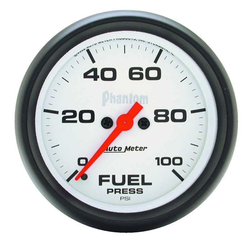 Autometer Phantom 2-5/8in 0-100 PSI Fuel Pressure Gauge Gauges AutoMeter