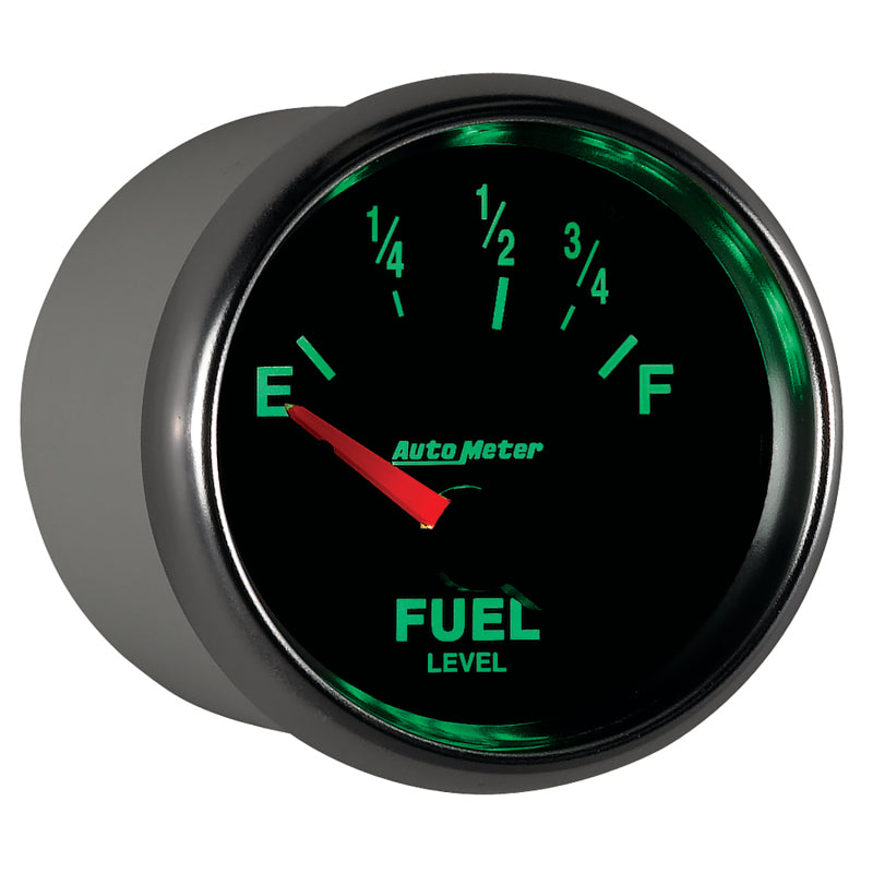 AutoMeter Gauge Fuel Level 2-1/16in. 73 Ohm(e) to 10 Ohm(f) Elec Gs Gauges AutoMeter