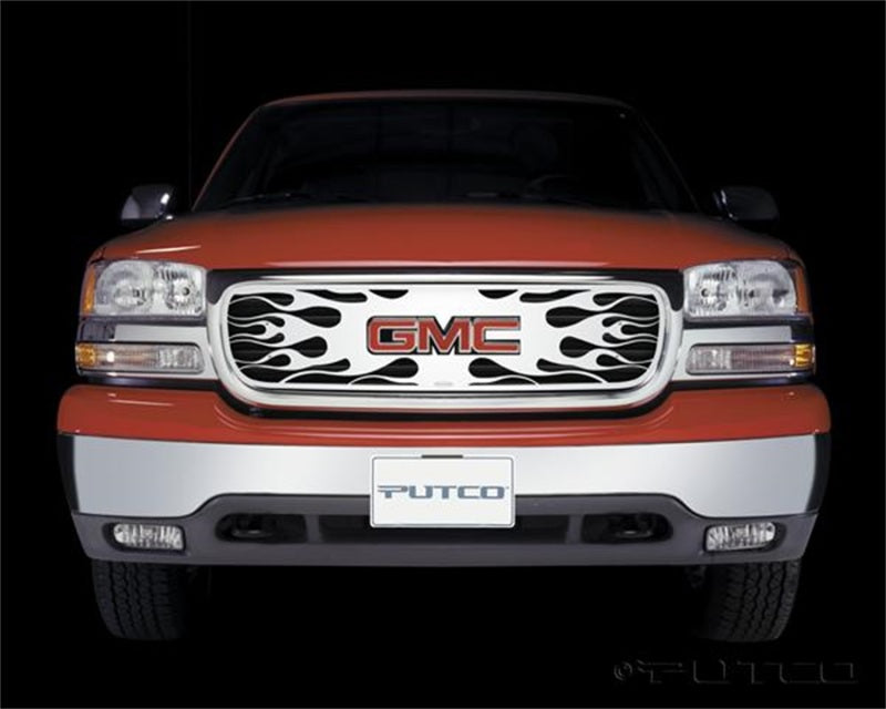 Putco 00-06 GMC Yukon / Yukon XL w/ Logo CutOut Flaming Inferno Stainless Steel Grille Grilles Putco
