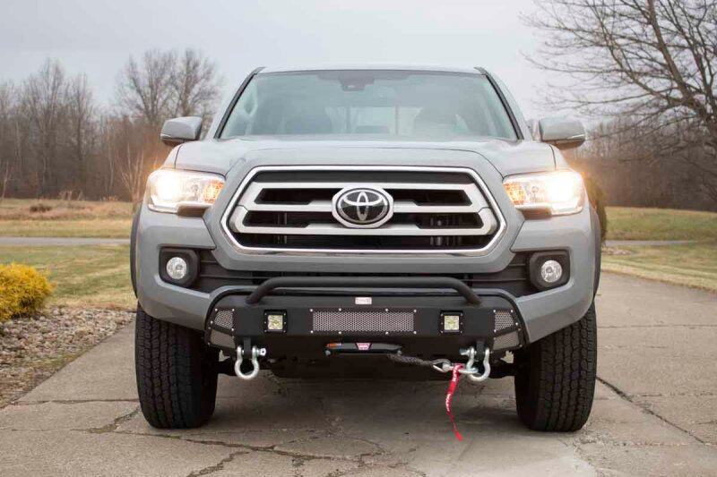 Fishbone Offroad 2016+ Toyota Tacoma Center Stubby Front Bumper Bumpers - Steel Fishbone Offroad