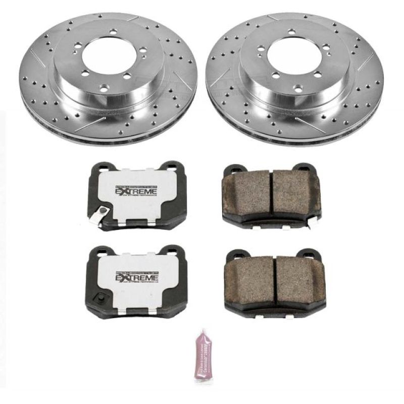 Power Stop 03-06 Mitsubishi Lancer Rear Z26 Street Warrior Brake Kit Brake Kits - Performance D&S PowerStop