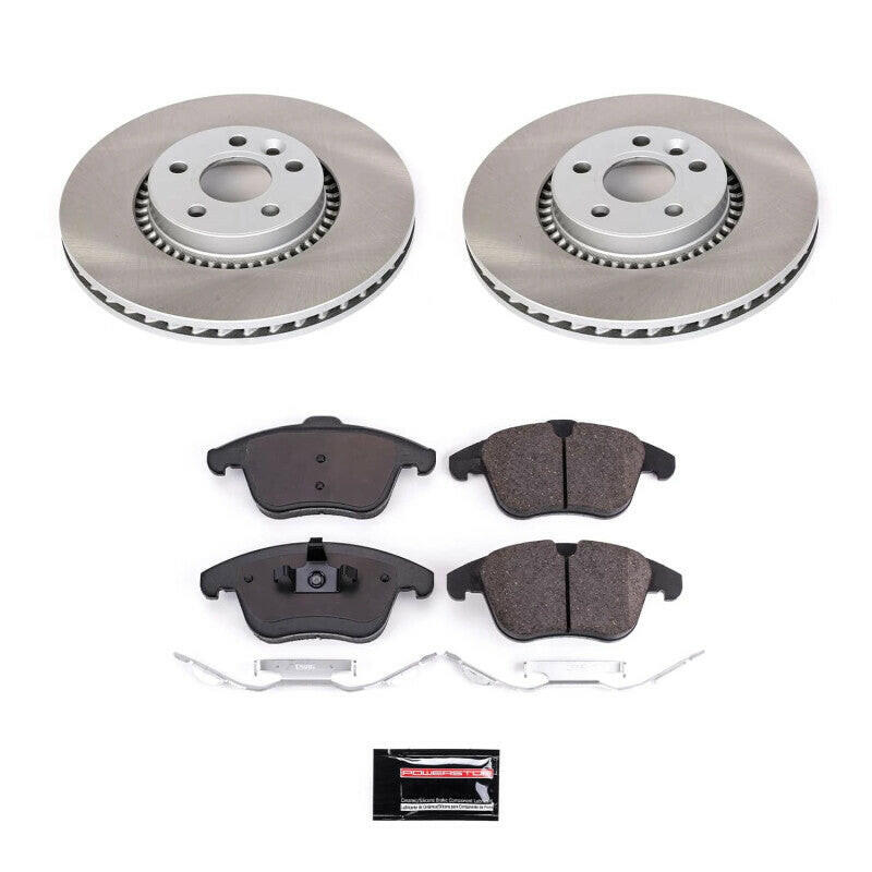 Power Stop 08-15 Land Rover LR2 Front Semi-Coated Rotor Kit Brake Kits - Performance Blank PowerStop