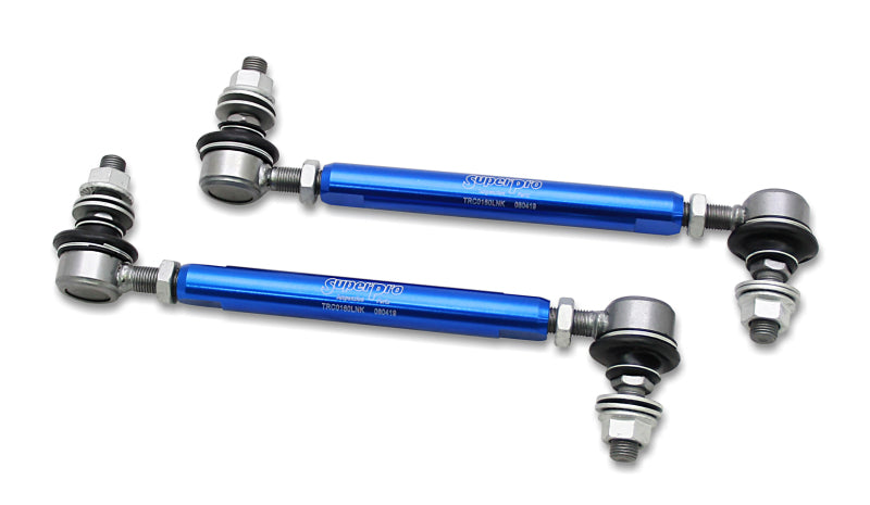 SuperPro 2013 Scion FR-S Base Front HD Adjustable End Link Set (12mm Studs 210mm-260mm Length) Sway Bar Endlinks Superpro